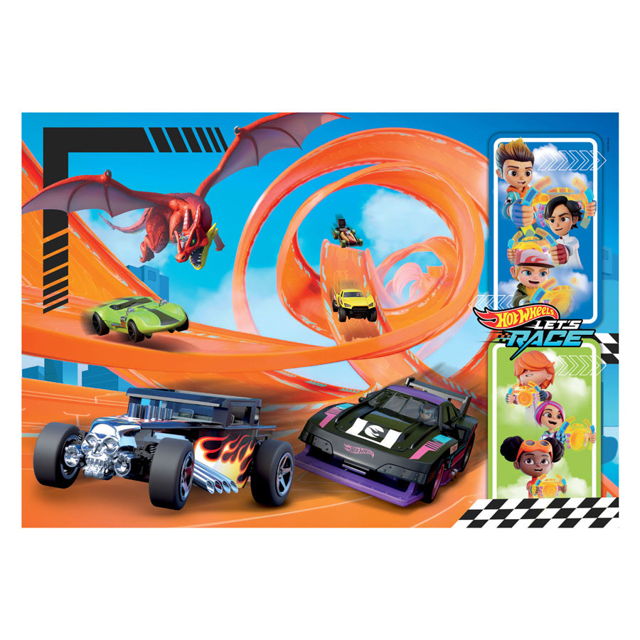 Clementoni Jigsaw Puzzle Super Color Hot Wheels, 104st.