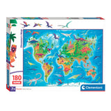 Clementoni jigsaw puzzle Super Color Dinosaurus Map, 180st.