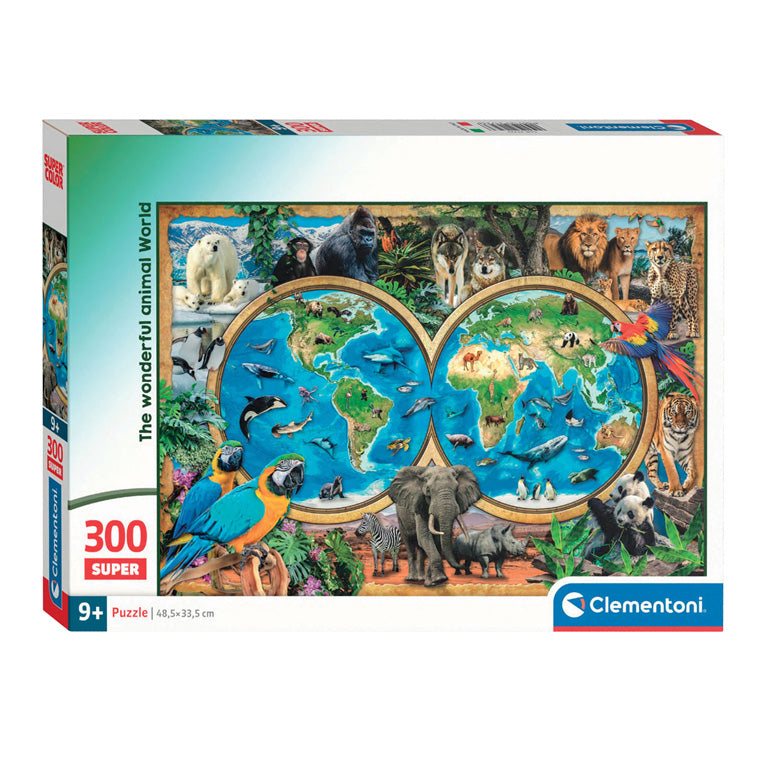 Cleemontoni Jigsaw Puzzle Super Faarf déi wonnerschéi Déierwelt, 300st.