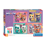 Clemenstoni jigsaw Puzzle 4in1 Super Kitties