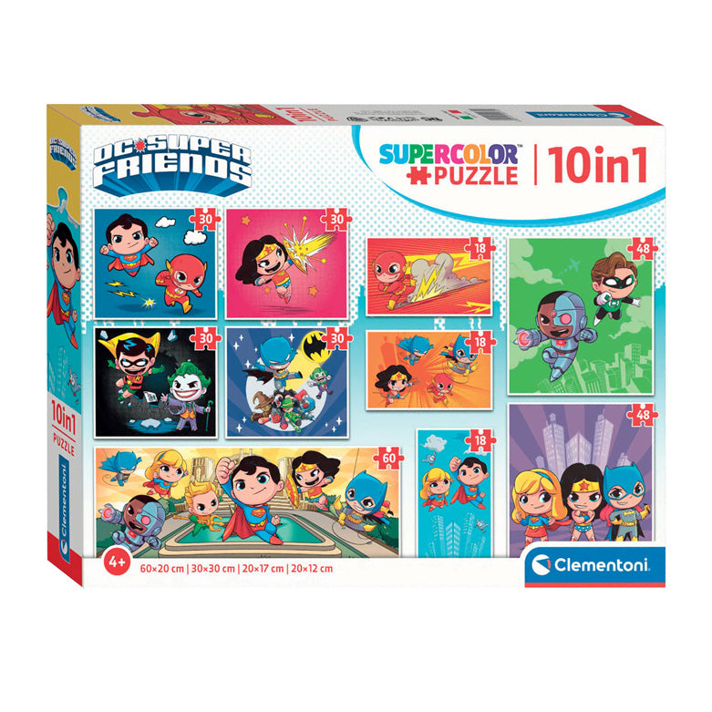 Clementoni Jigsaw Puzzle Super Color 10in1 DC Comics