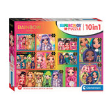 Clementoni jigsaw puzzle super color 10in1 rainbow high
