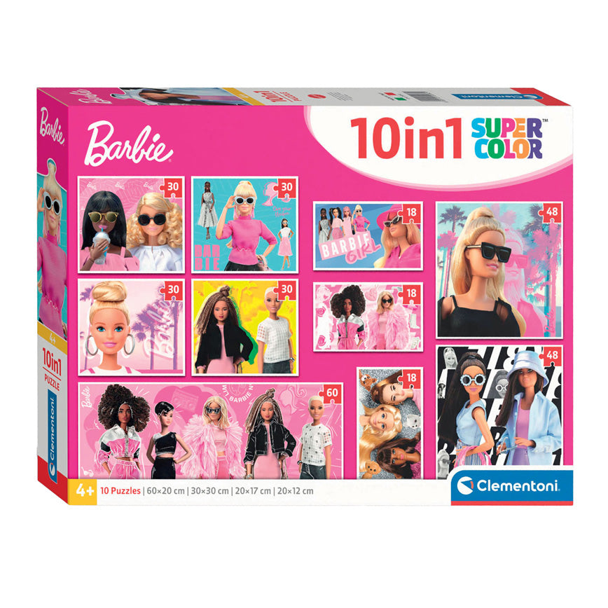 Cleemontoni Jigsaw Puzzle Super Faarf 10in1 Barbie