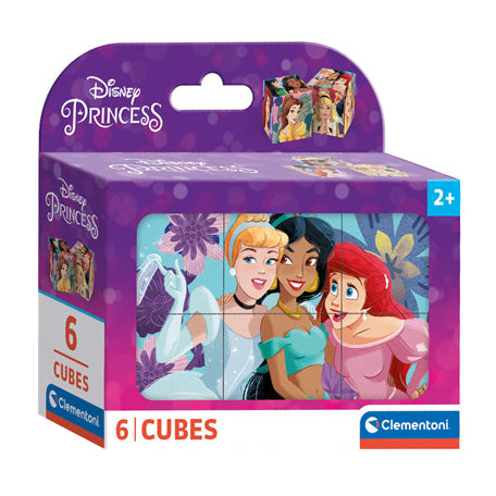Clementoni - 6 blokker puslespill - Disney prinsesser - 6 bilder - fra 3 år