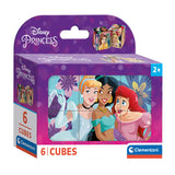 Clementoni - 6 blokker puslespill - Disney prinsesser - 6 bilder - fra 3 år