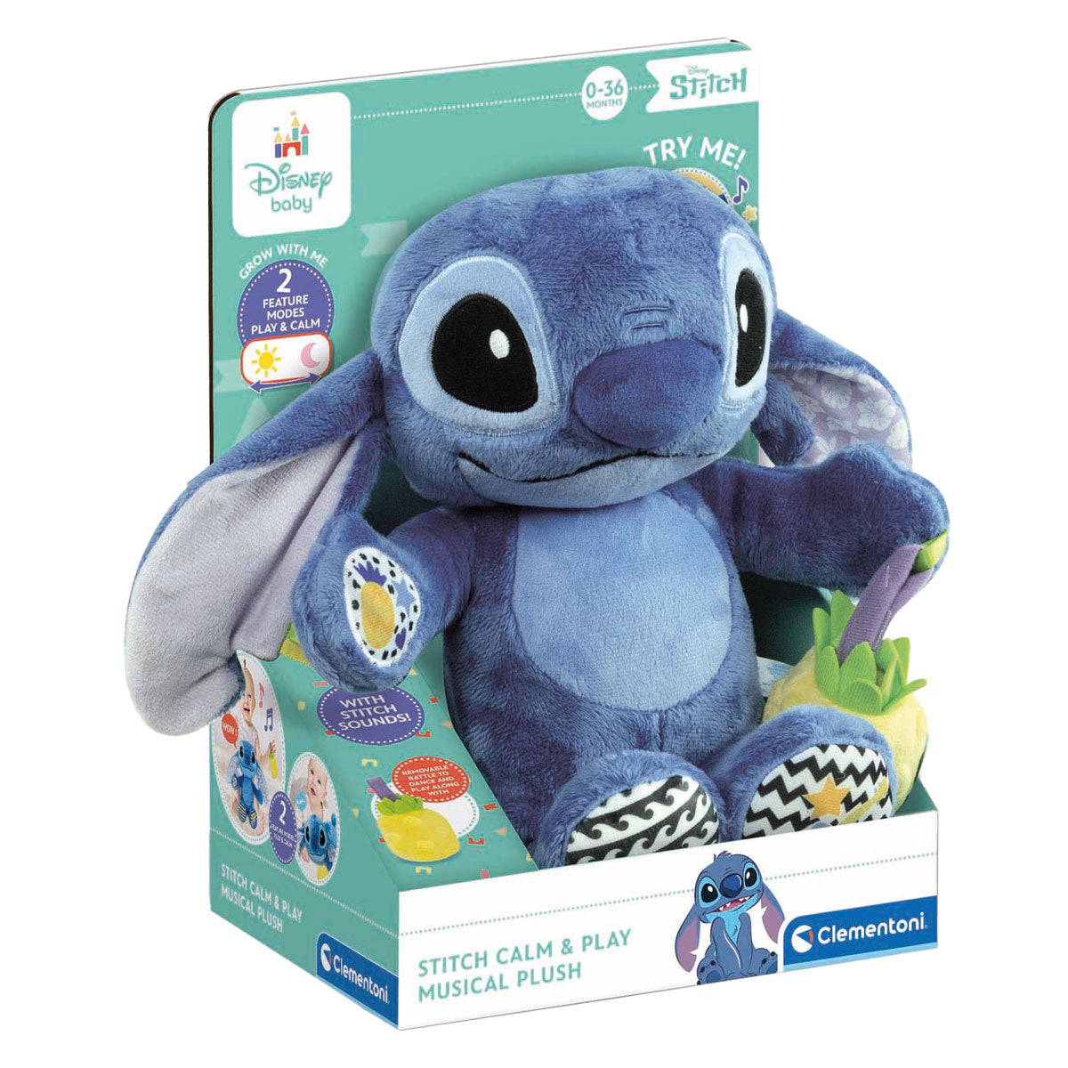 Clementoni baby - disney stitch interactieve knuffel pluche