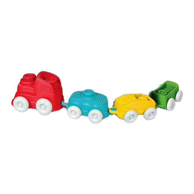 Clementoni baby - clemmy sensory trein met soft blokken, 12dlg.