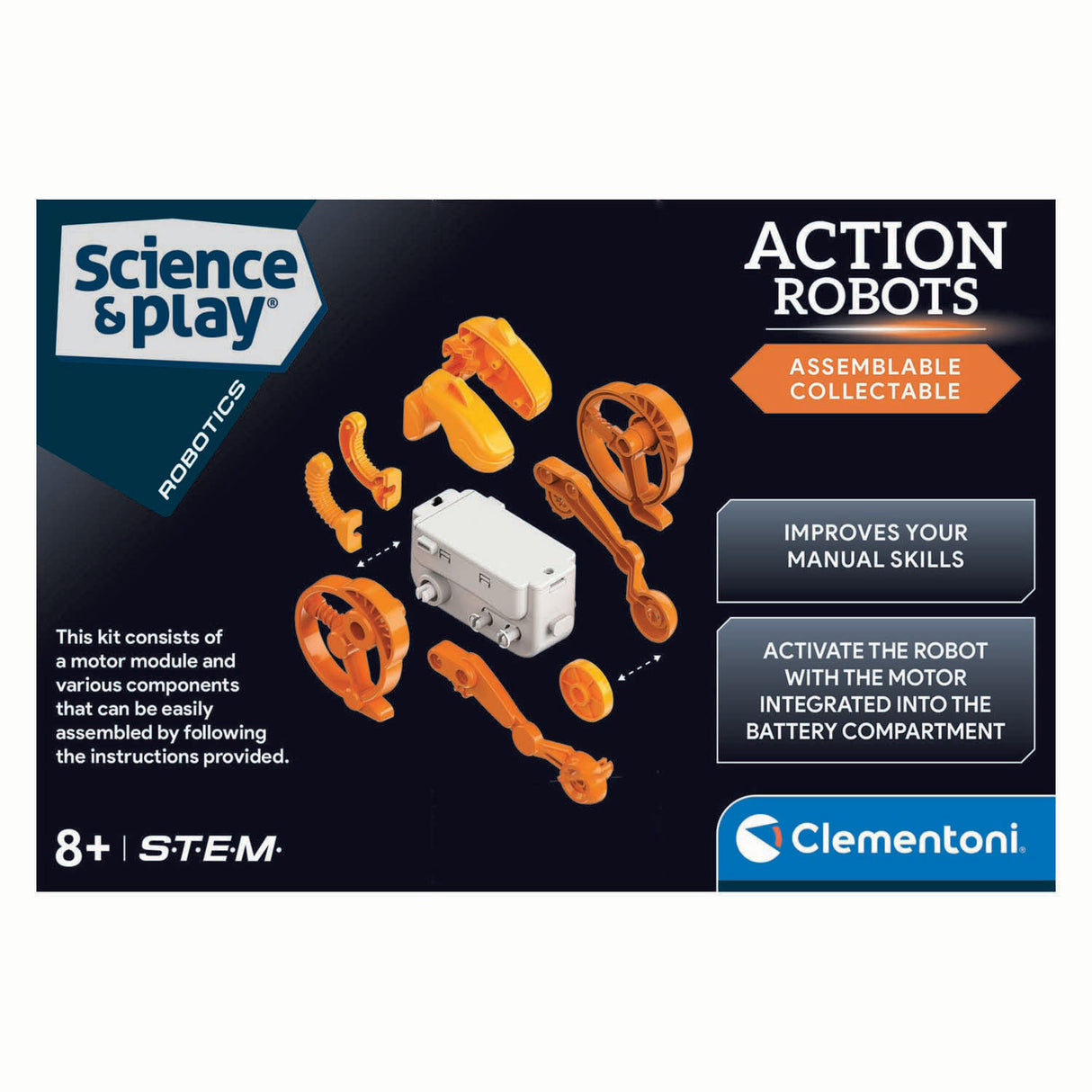 Clementoni - runner robot - science play - voice toy - construction kit - from 8 years