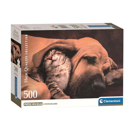Clementoni pussel hund och katt, 500 st.