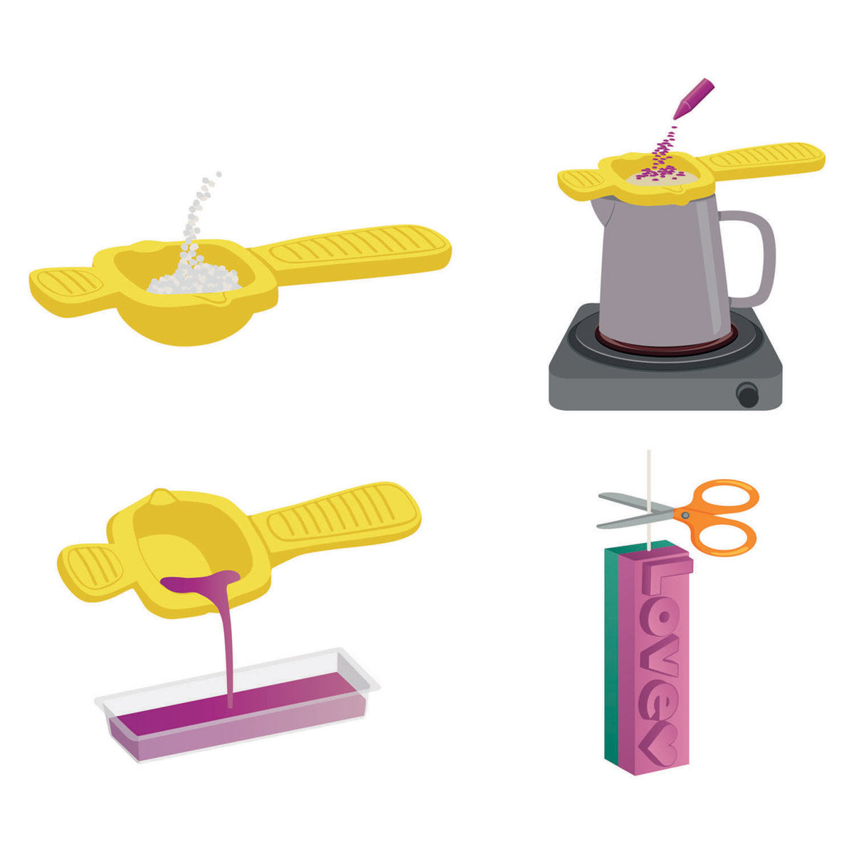 Clementoni Idea Create Your Own Candles - message