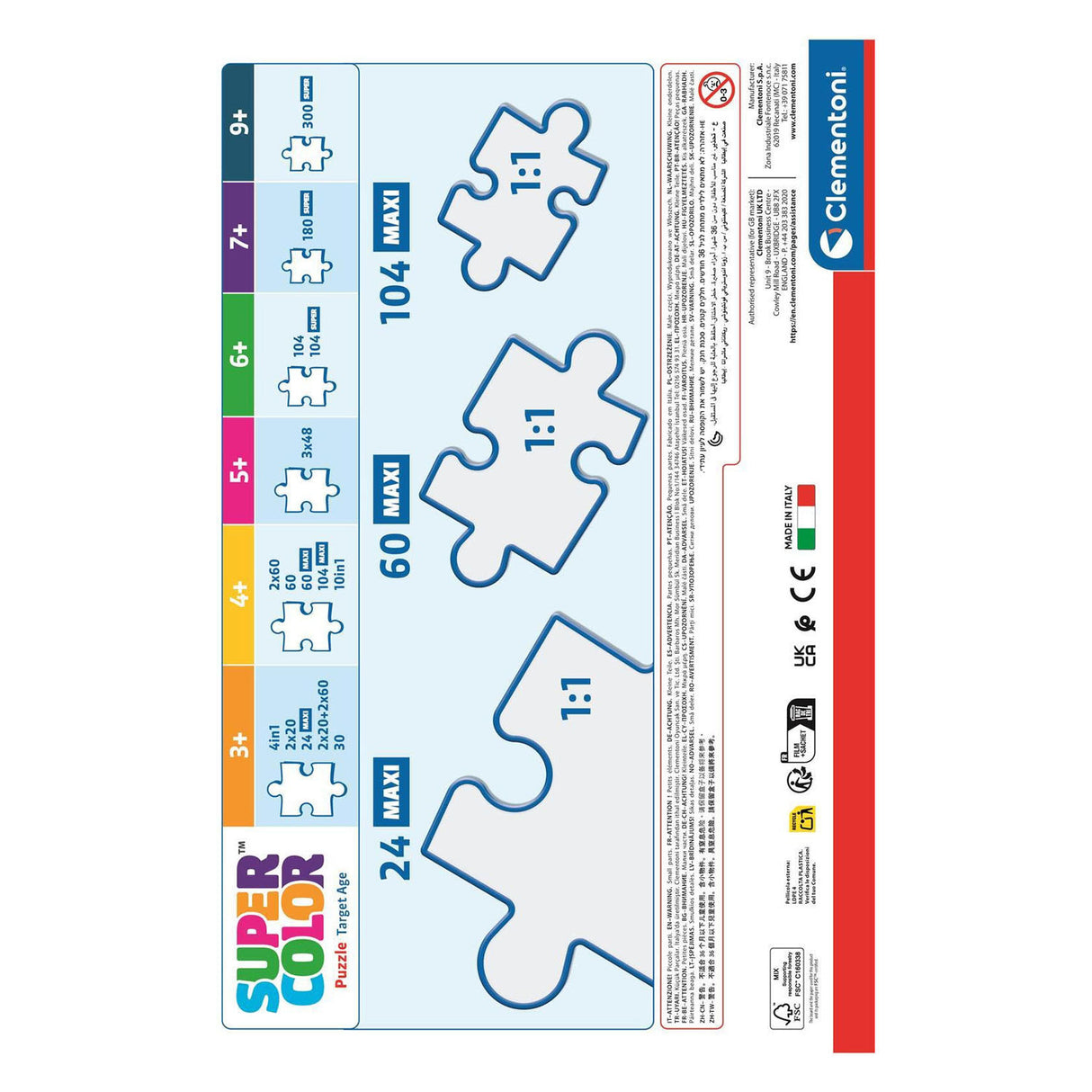 Clementoni maxi Puzzel de Léiw Kinnek - 60 Stéck.