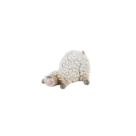 Beeldje schaap beige groot 18x15,5x9cm
