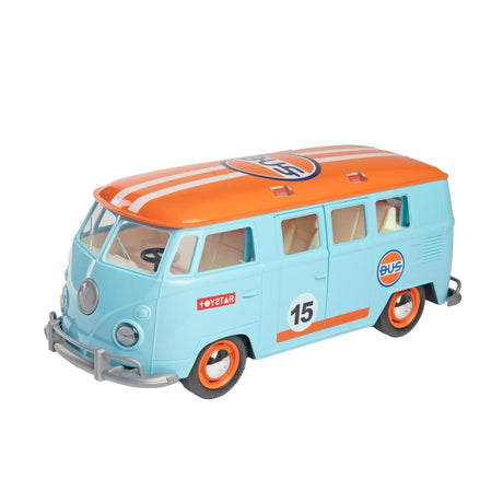 Toi-toys vehicool retro bus 27cm -frictie,licht en geluid