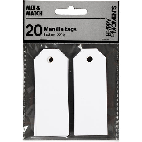 Creativ Company Manilla Entyels White, 20.