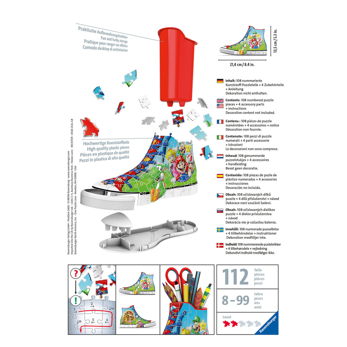 Ravensburger 3D Pussel sneaker Super Mario