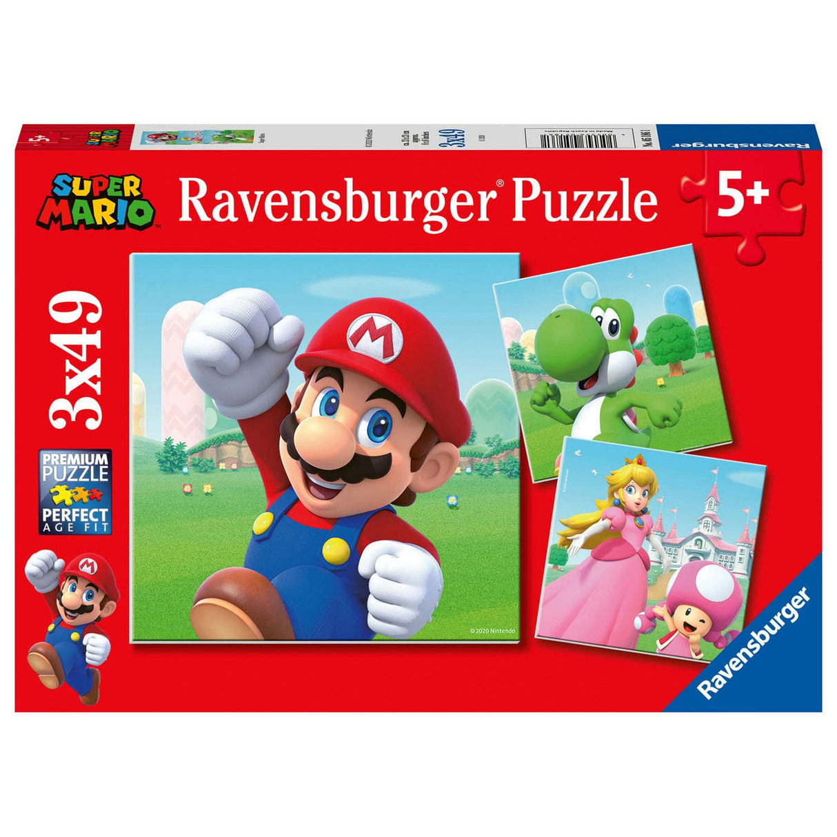 RAVENSBURGER Super Mario Puzzle, 3x49st.