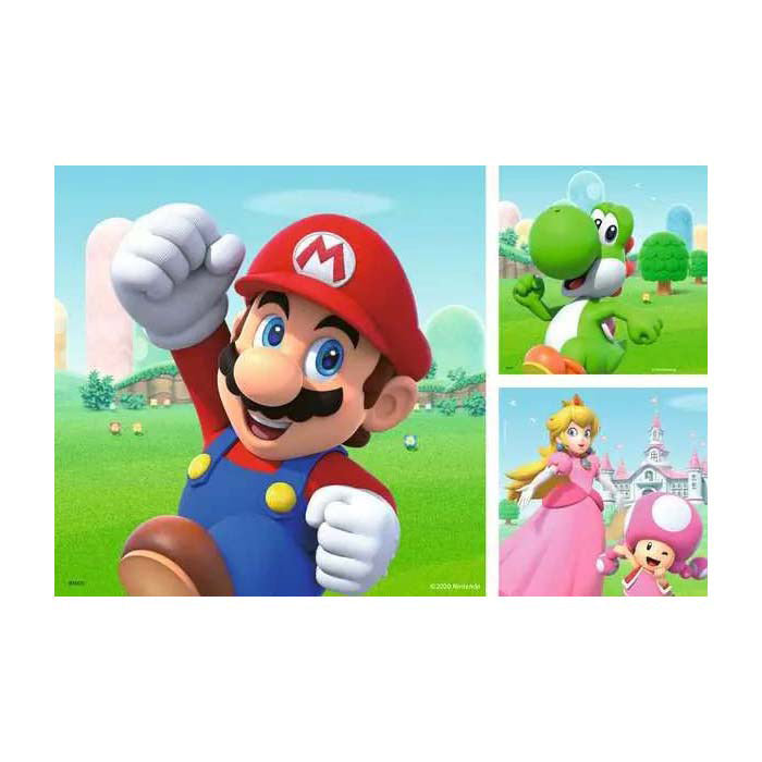 Ravensburger puzzle super mario - 3x49 pieces - children's puzzle