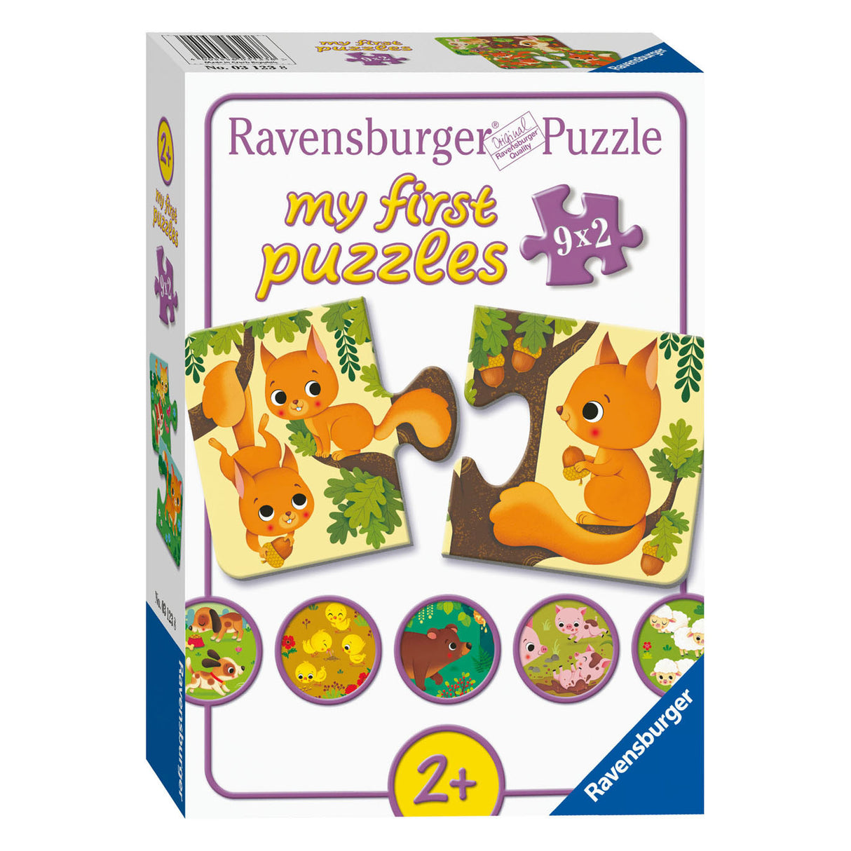 Ravensburger Déieren an hirem e bësse Puzzel, 9x2st.