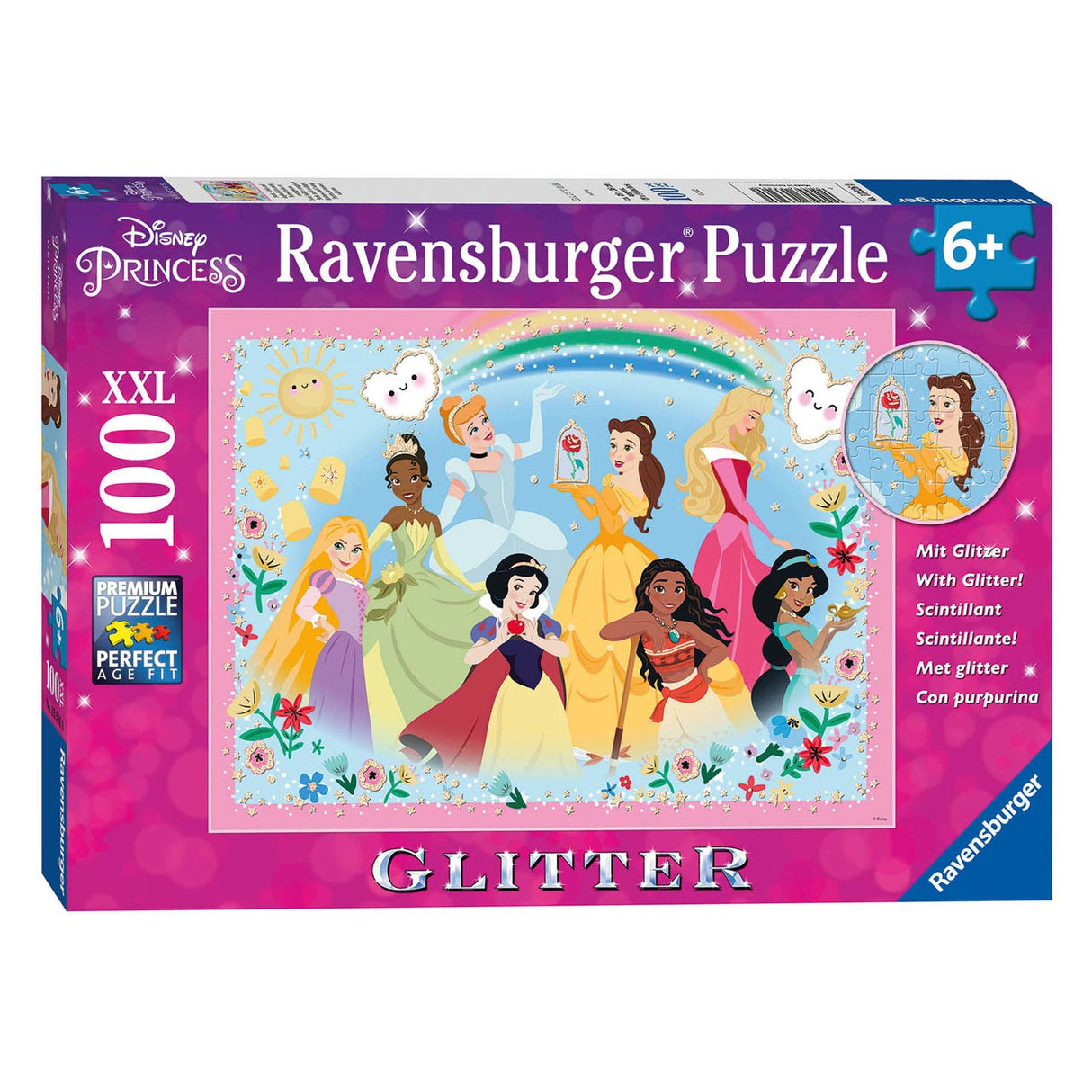 Ravensburger Princess Glitter Puzzle, 100.. Xxl