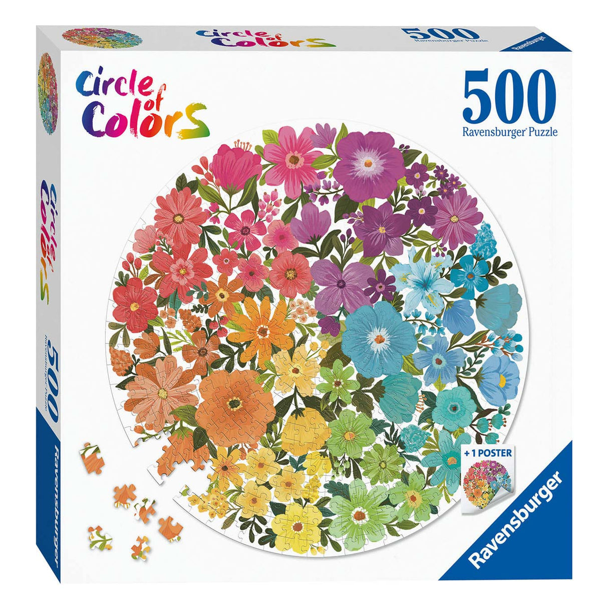 Ravensburger Circle of Colors uganke cvetje, 500st.