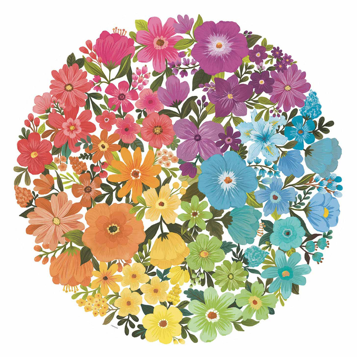 Ravensburger Circle of Colors Pezzles Flowers, 500 °.