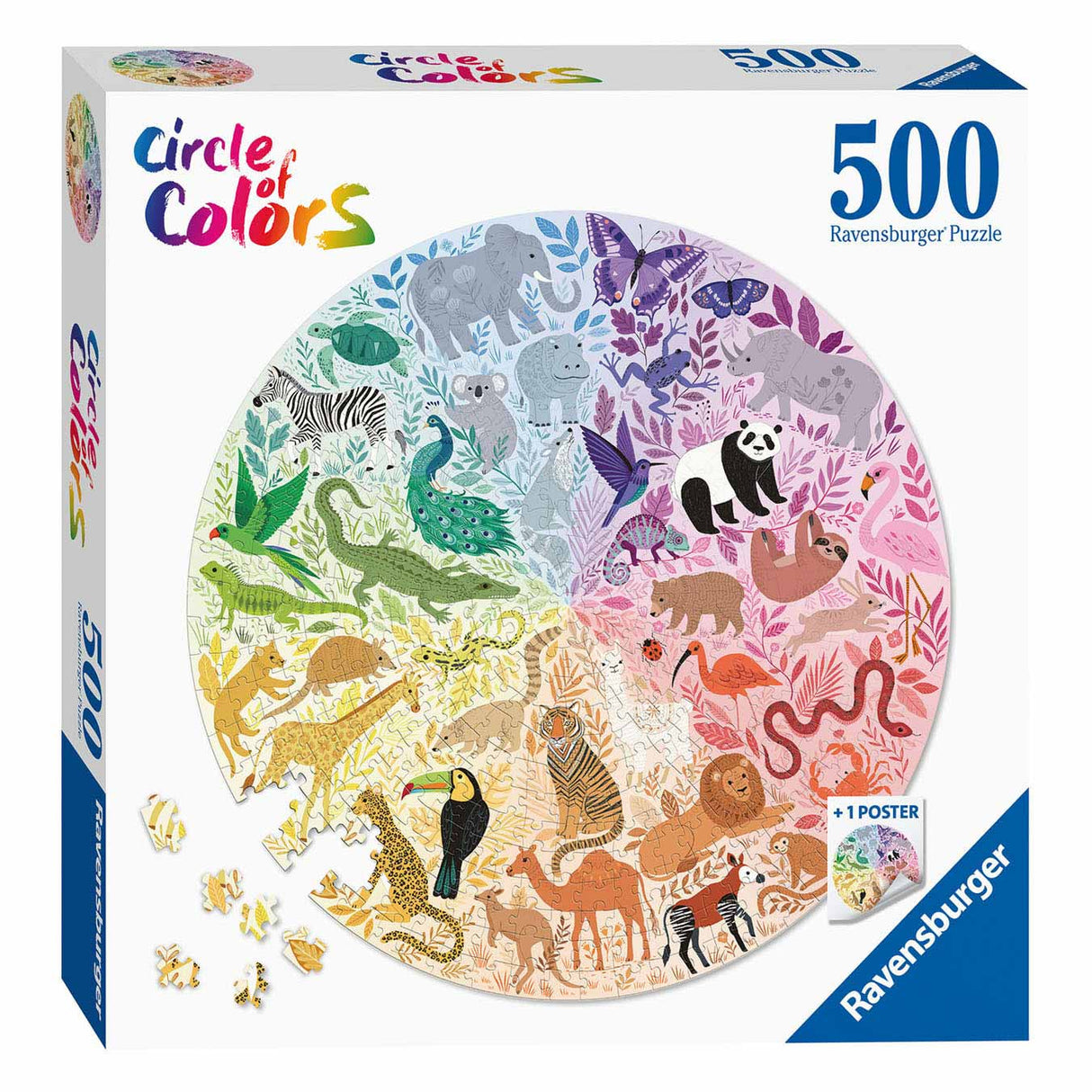 Ravensburger Circle of Colours puslespil dyr, 500 ..