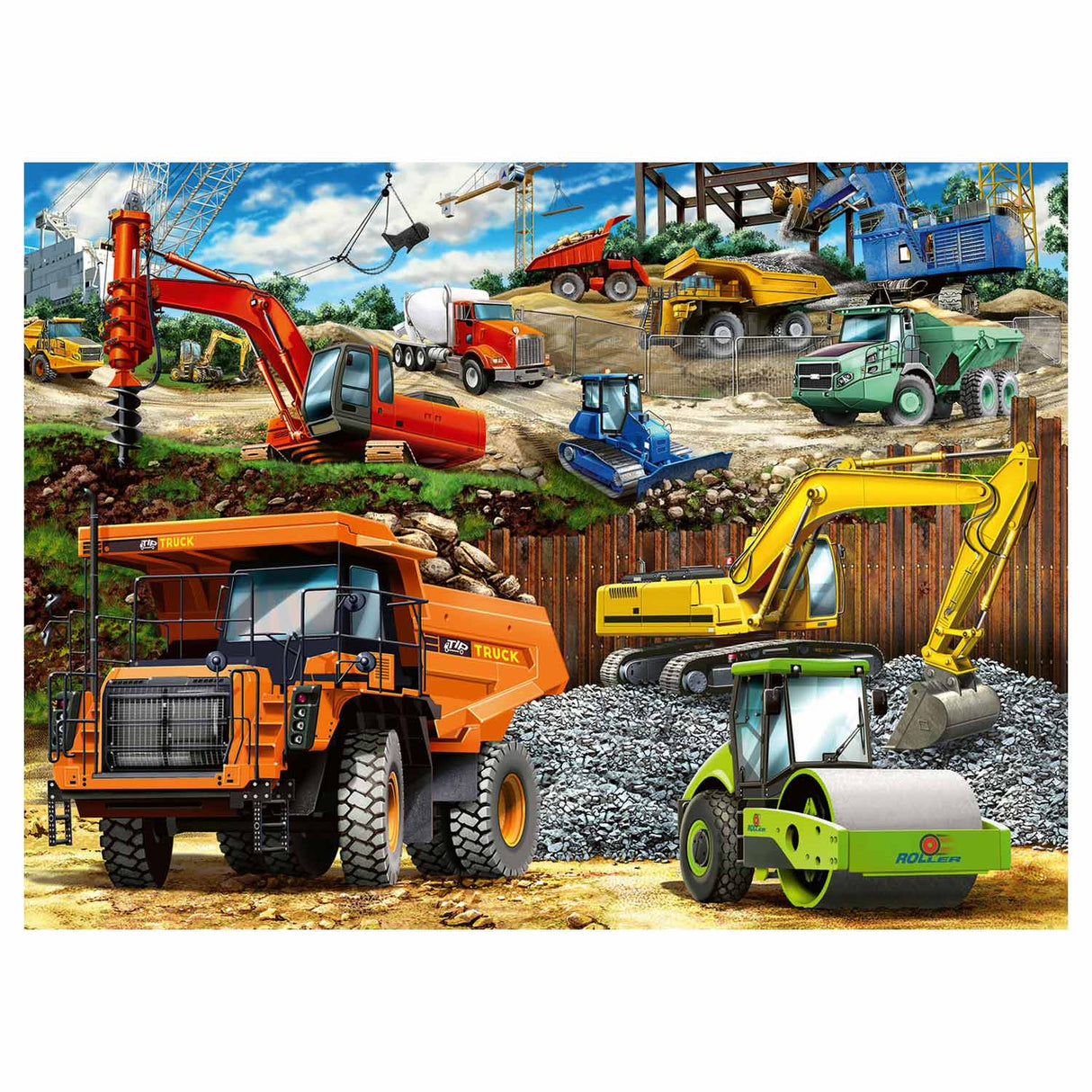 Ravensburger - Building vehicles 100st. XXL