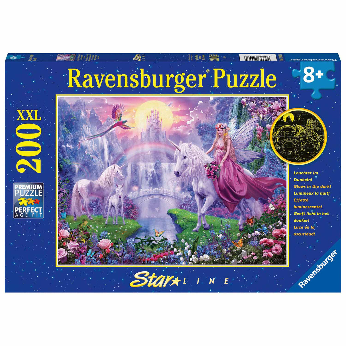 Ravensburger - Magical Unicorn Night 200 pièces xxl