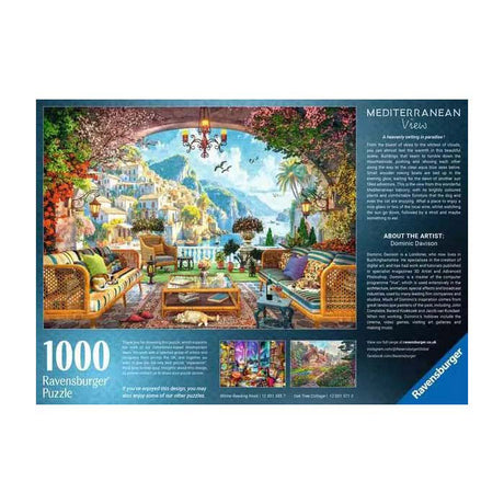 Ravensburger Puzzel Mëttelmier Terrass Vue - 1000 Stéck.
