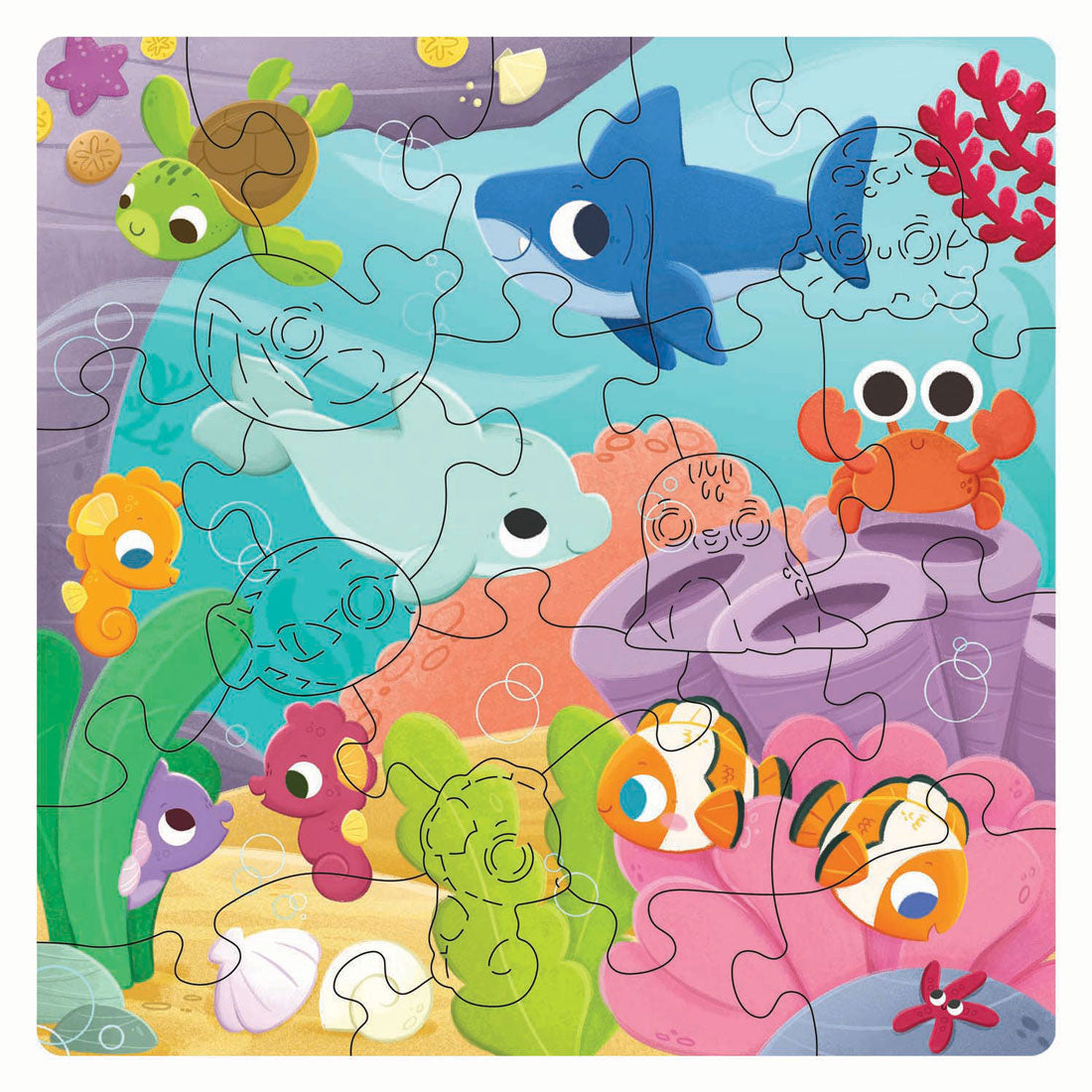 Ravensburger wooden jigsaw puzzle underwater animals - 22 pcs.