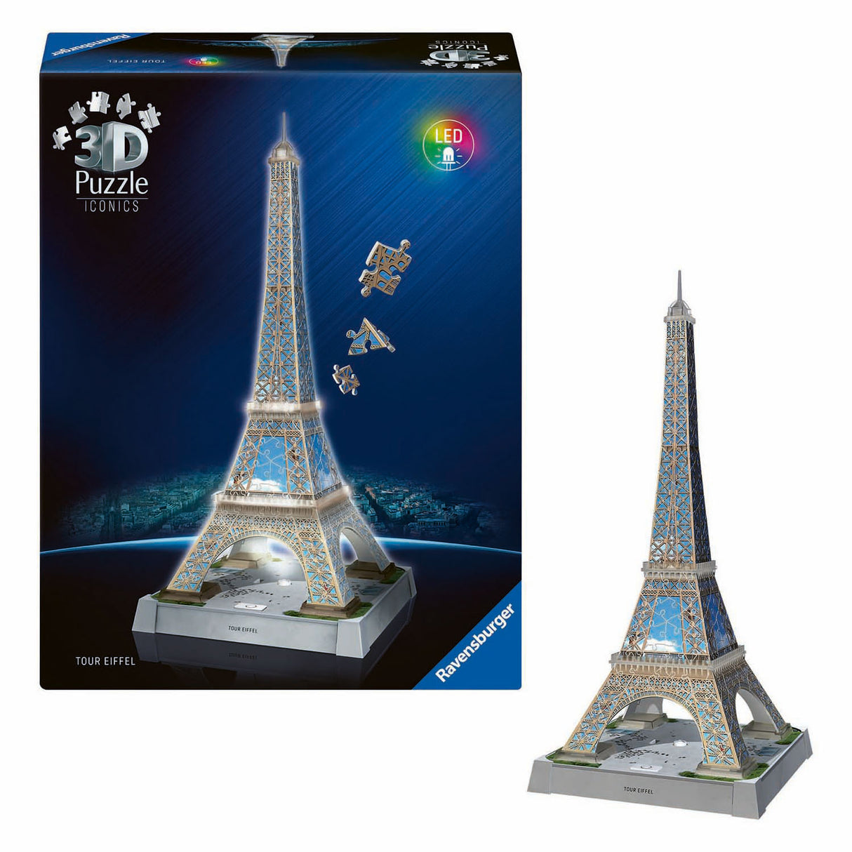 Ravensburger 3D puzzle iconics Eiffel Tower - with light - 243 pcs.
