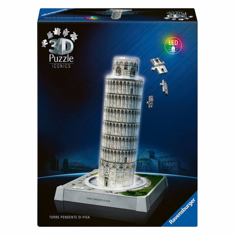Ikonické 3D puzzle Ravensburger Veža v Pise - so svetlom - 231ks.