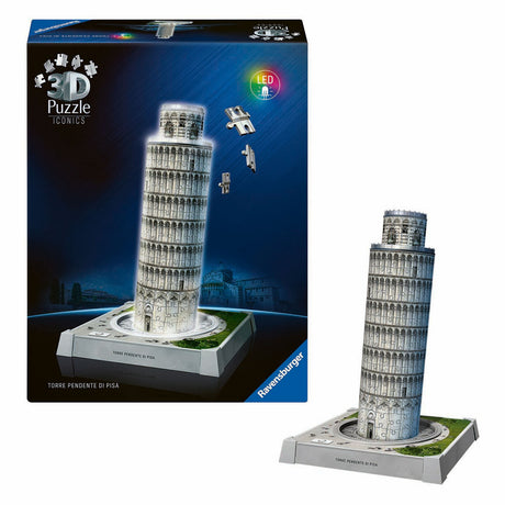 Ikonické 3D puzzle Ravensburger Veža v Pise - so svetlom - 231ks.