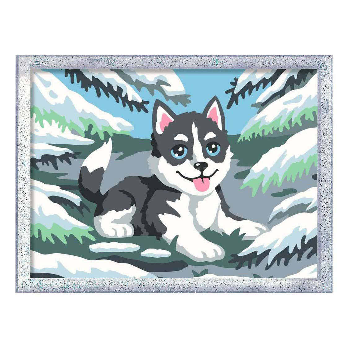 Ravensburger – creart: fräck husky – måla efter siffror