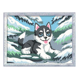 Ravensburger – creart: fräck husky – måla efter siffror