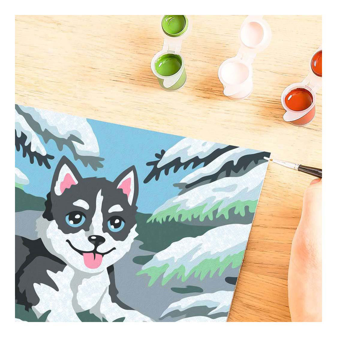 Ravensburger – creart: fräck husky – måla efter siffror