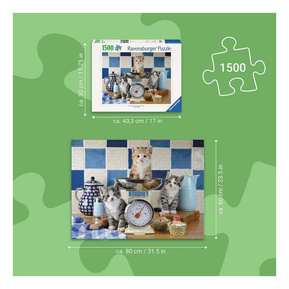Ravensburger Jigsaw Puzzle Kittens in the Kitchen - 1500 Pieces