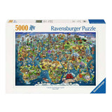 Ravensburger Jigsaw Puzzle Illustrated World Map - 5000 pcs.