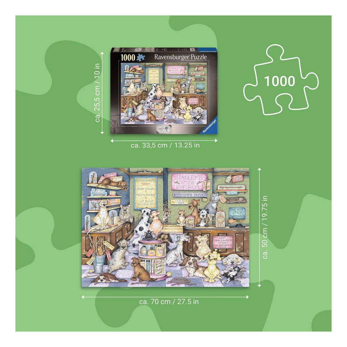 Ravensburger puzzle brave dog's 1000 pcs