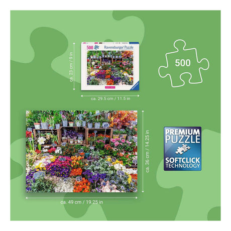 Ravensburger Jigsaw Puzzle Flower Market, France - 500 pcs.