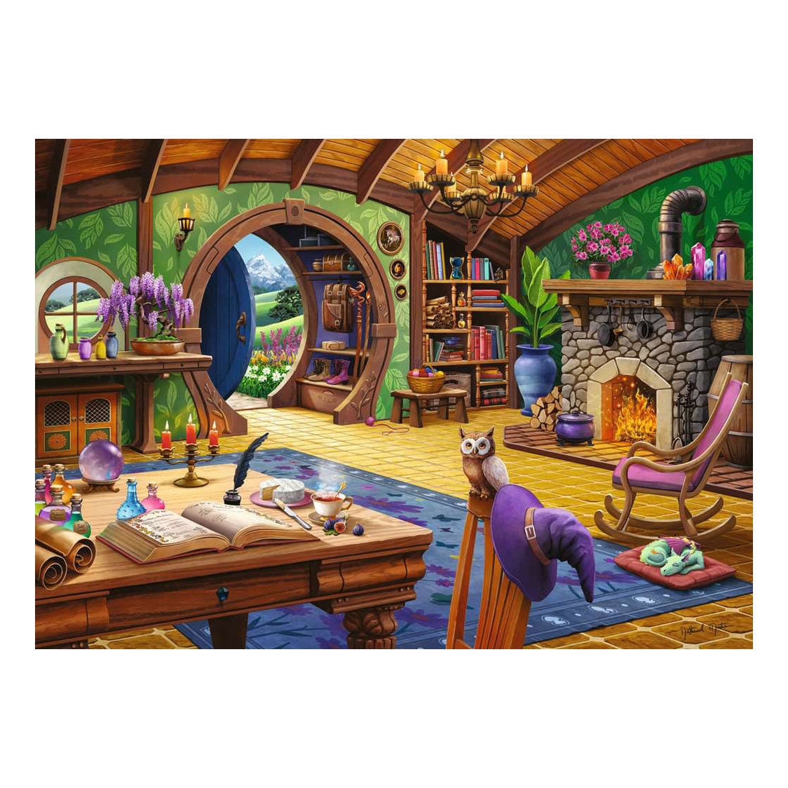 Ravensburger jigsaw puzzle charmed cottage - 1000 pieces.