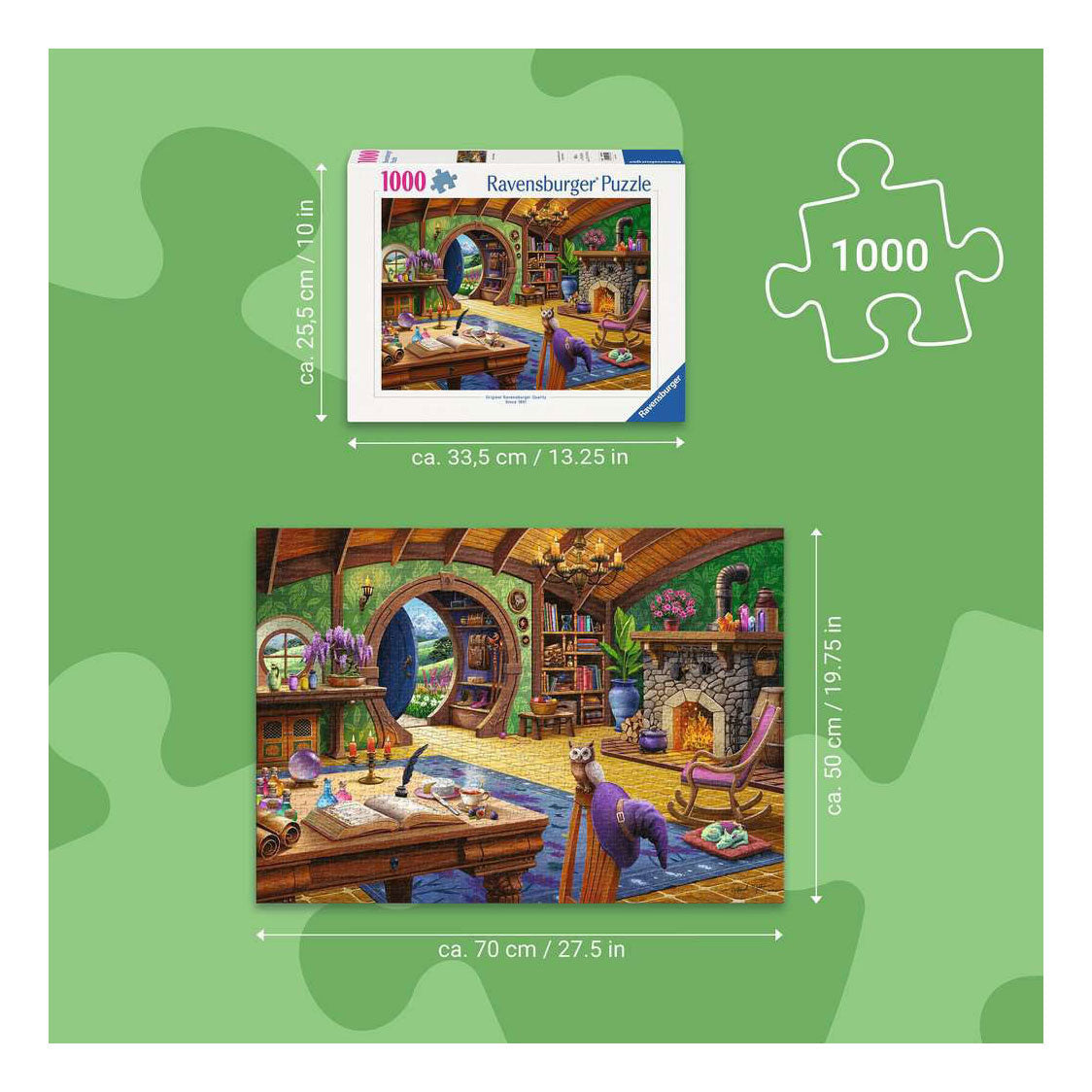 Ravensburger jigsaw puzzle charmed cottage - 1000 pieces.