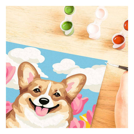Ravensburger creart боя по номера - цветно корги