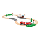 Brio pull back train set - wooden train for children from 3 years