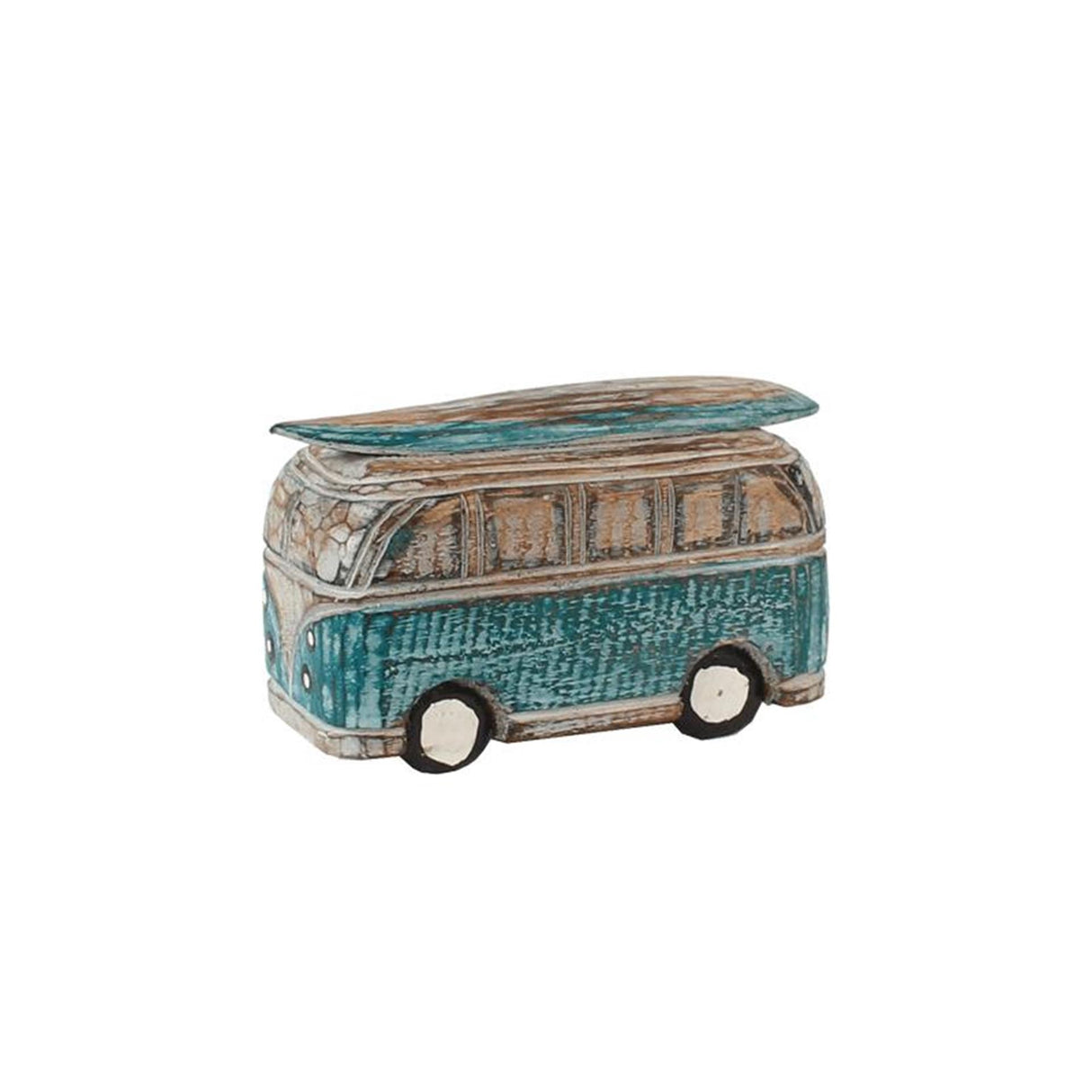 Cozydecor van dřevo vyřezávané modré 15x7x9cm