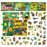 Farm per puzzle di headu puzzle con adesivi riutilizzabili