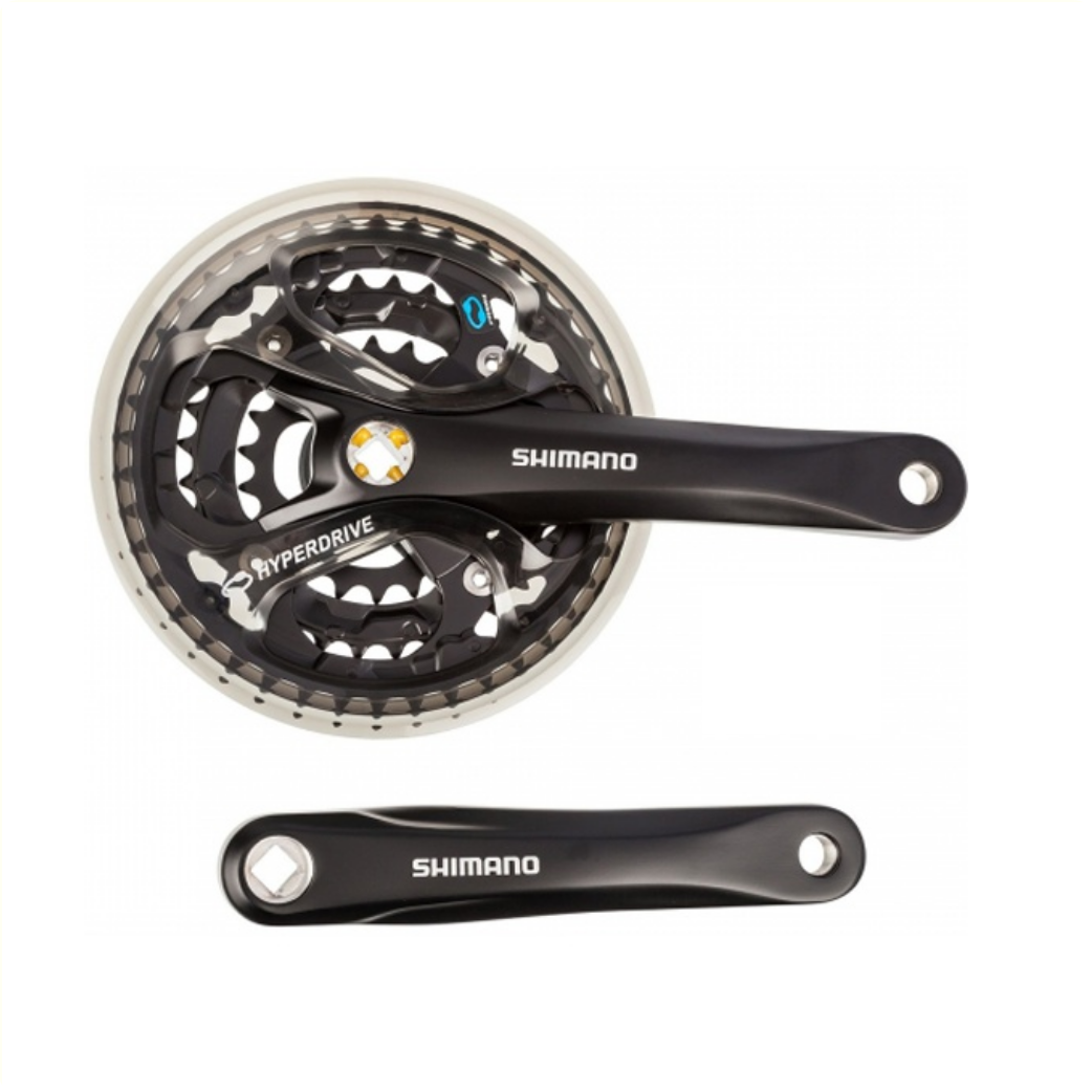 Shimano Candet Acera 7 8-rychlostní. 48 38 28t, délka kliky 170 mm černá, 4 mm bcd 104 64 mm, 4-army