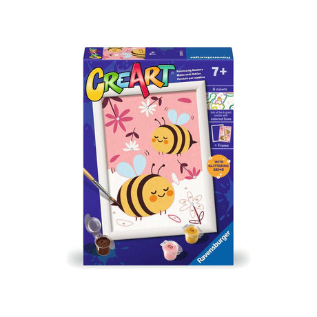 Kreatívna farba Ravensburger podľa čísel - šťastné včely