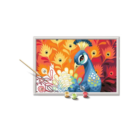 Kreatívna farba Ravensburger podľa čísla - hrdý páv