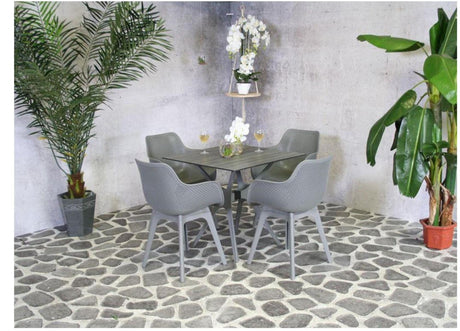 Sens dining chair jasper plastic dark gray
